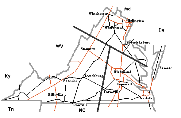 Virginia Reference Map